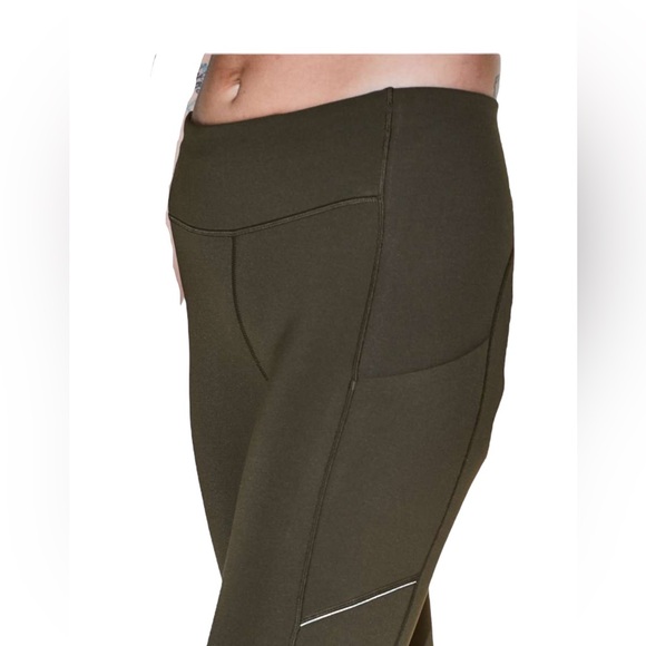 Lululemon Speed Up Crop Mid Rise Athletic Tights Pockets Reflective Size 10 - Picture 10 of 10
